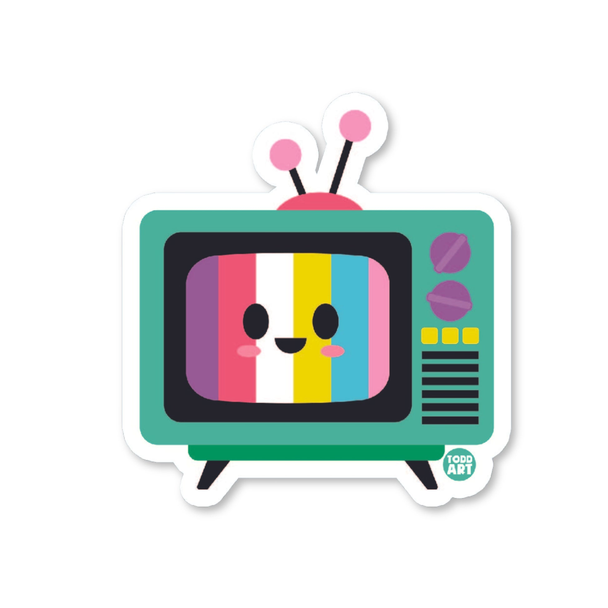 Boo Boo Buddies television vinyl sticker — 3″ waterproof, UV‑resistant glossy die‑cut ideal for crafts & planners