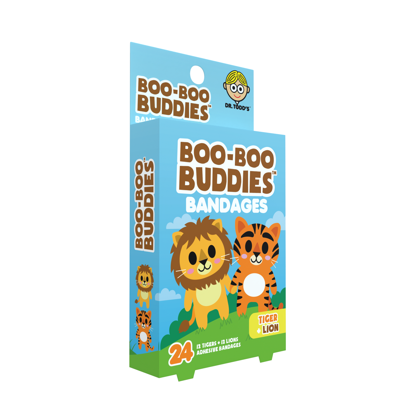 Tiger & Lion Bandages for Kids – Waterproof, Latex-Free, 24 Count