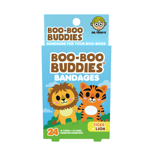 Tiger & Lion Bandages for Kids – Waterproof, Latex-Free, 24 Count