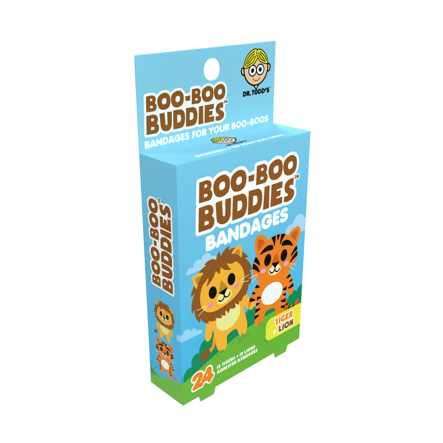 Tiger & Lion Bandages for Kids – Waterproof, Latex-Free, 24 Count
