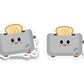 Boo Boo Buddies™ Toaster Sticker – Cute Kawaii Vinyl Sticker for Kids, Bottles, Laptops & Breakfast Lovers