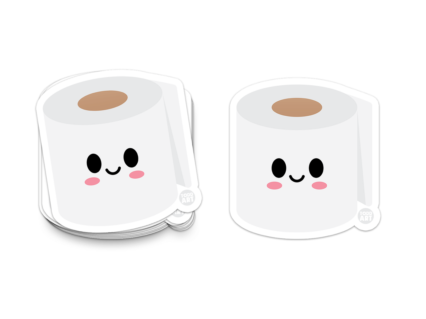 Boo Boo Buddies™ Toilet Paper Sticker – Cute Kawaii Vinyl Sticker for Kids, Water Bottles, Laptops & Crafts