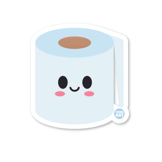 Boo Boo Buddies™ Toilet Paper Sticker – Cute Kawaii Vinyl Sticker for Kids, Water Bottles, Laptops & Crafts