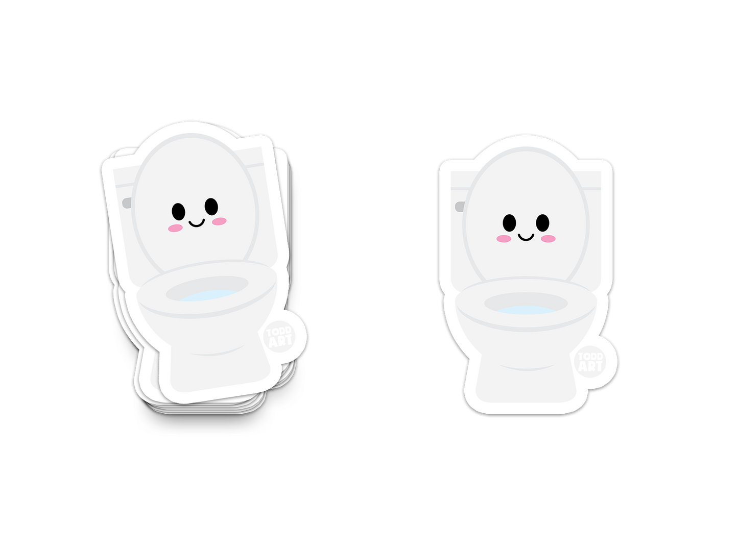 Boo Boo Buddies™ Toilet Sticker – Cute Kawaii Vinyl Sticker for Kids, Water Bottles, Laptops & Journals