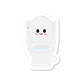 Cute kawaii toilet vinyl sticker by Boo Boo Buddies – waterproof, glossy, durable for water bottles, laptops & journals