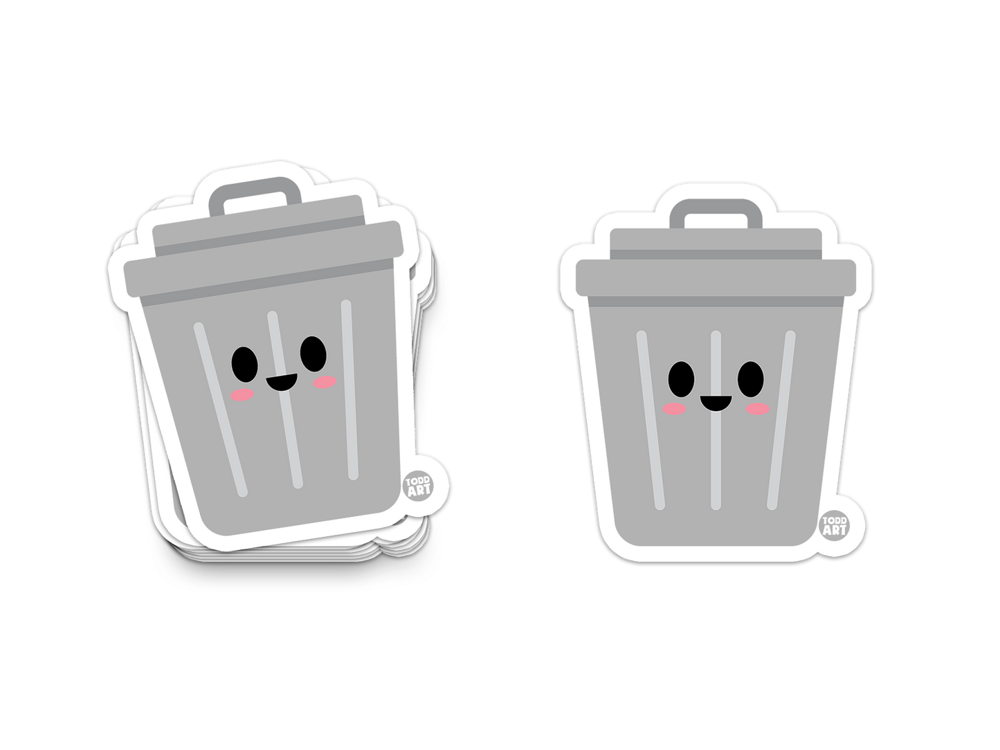 Funny Boo Boo Buddies garbage can sticker – perfect for laptops, water bottles, school supplies, and sticker collectors
