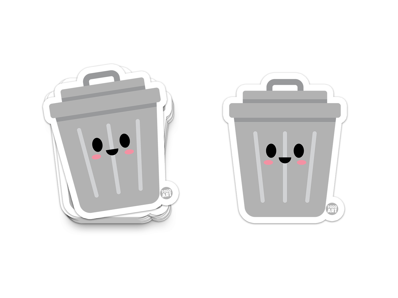 Funny Boo Boo Buddies garbage can sticker – perfect for laptops, water bottles, school supplies, and sticker collectors

