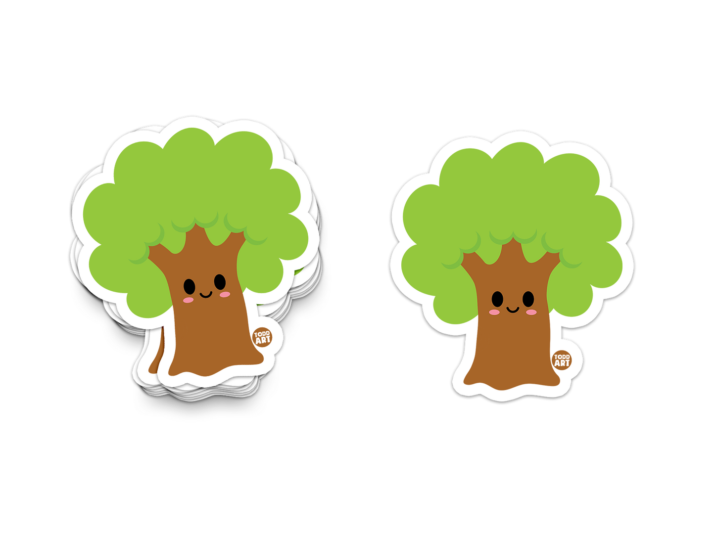 Boo Boo Buddies™ Tree Sticker – Cute Kawaii Vinyl Sticker, Waterproof Glossy 3″