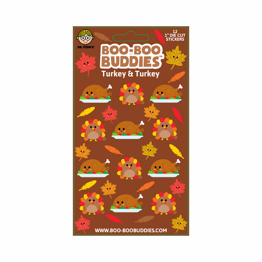 Turkey and Turkey Vinyl Sticker Sheet - 2-Pack