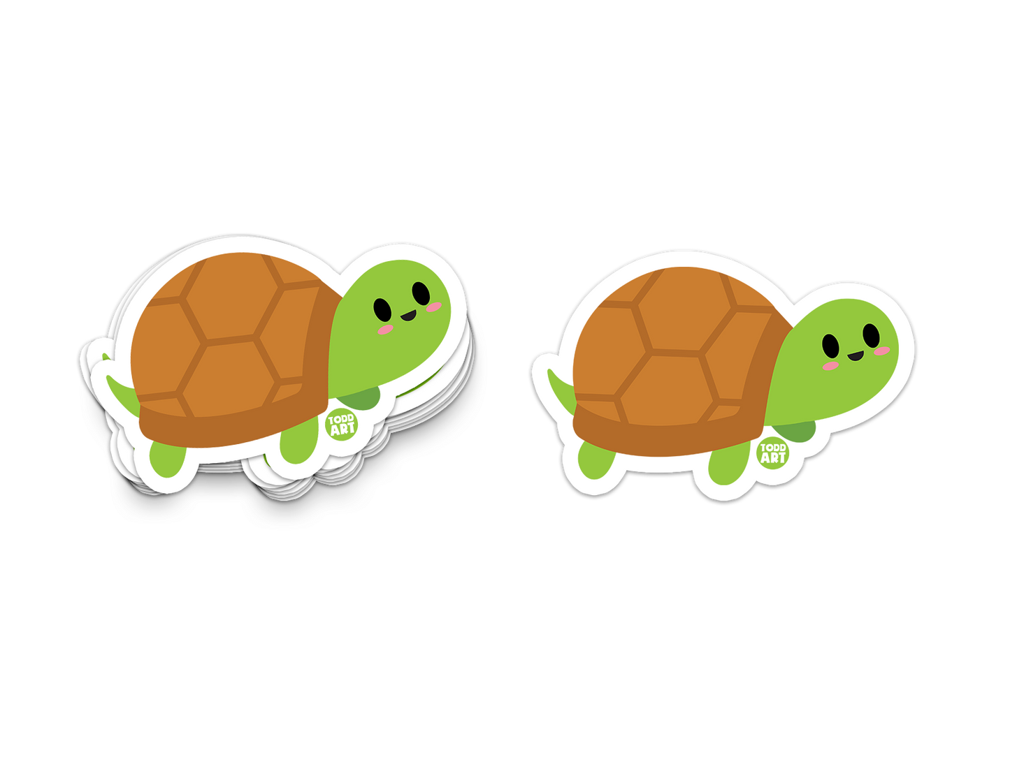 Boo Boo Buddies™ Turtle Sticker – Cute Kawaii Vinyl Sticker, Waterproof Glossy 3″