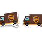 Boo Boo Buddies™ UPS Truck Sticker – Cute Kawaii Vinyl Sticker, Waterproof Glossy 3″