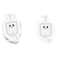 Boo Boo Buddies™ Urinal Sticker – Cute Kawaii Vinyl Sticker, Waterproof Glossy 3″