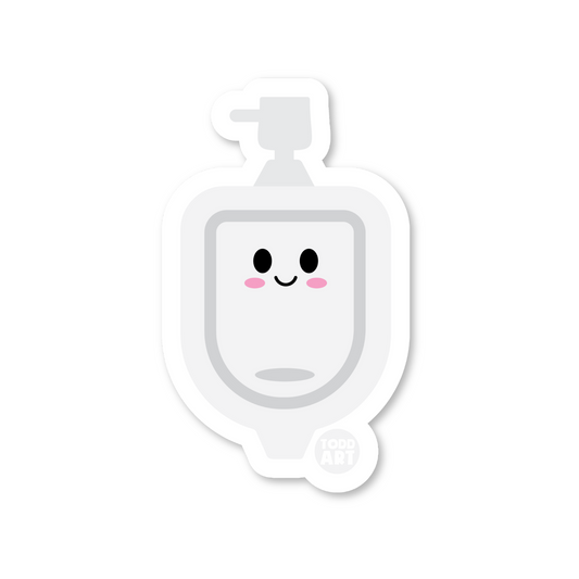 Boo Boo Buddies™ Urinal Sticker – Cute Kawaii Vinyl Sticker, Waterproof Glossy 3″