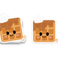 Boo Boo Buddies™ Waffle Sticker – Cute Kawaii Vinyl Sticker, Waterproof Glossy 3″