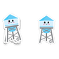 Boo Boo Buddies™ Water Tower Sticker – Cute Kawaii Vinyl Sticker, Waterproof Glossy 3″