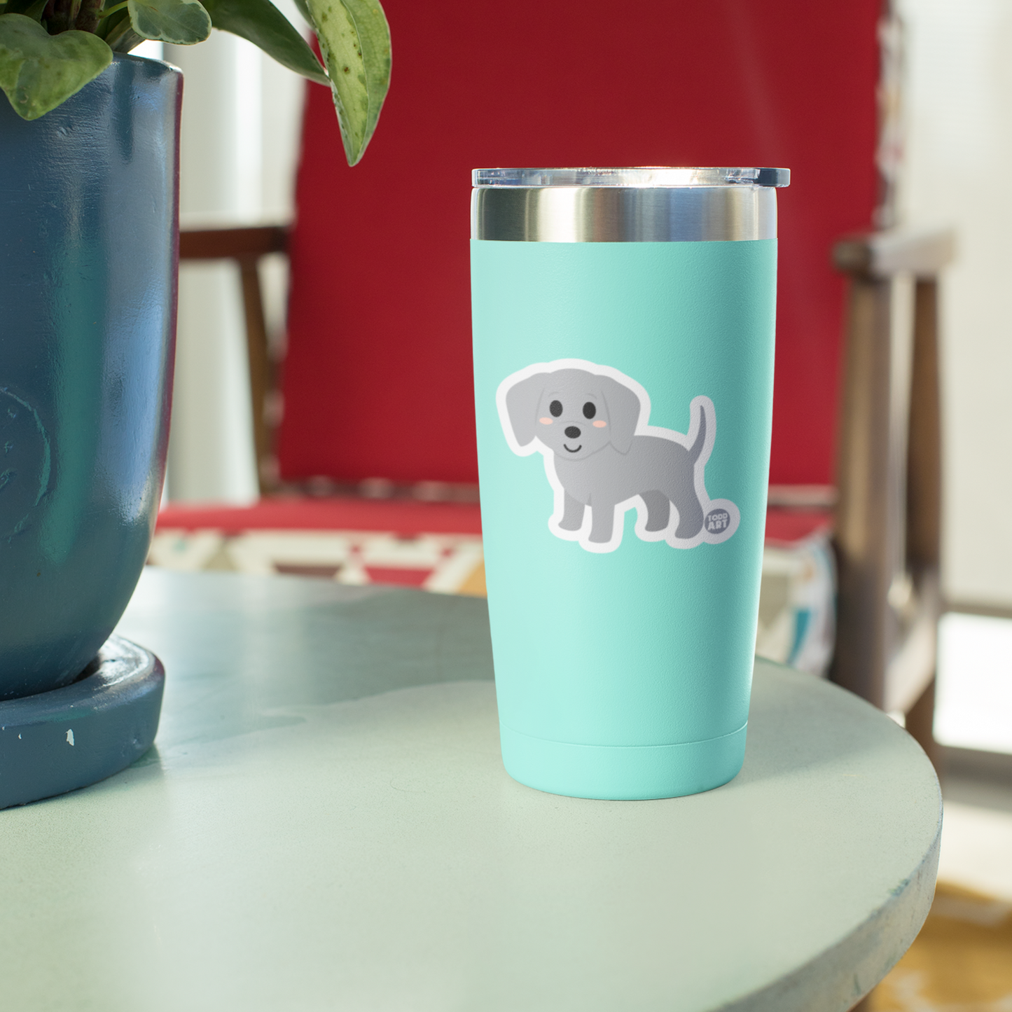 Boo Boo Buddies™ Weimaraner Dog Sticker – Cute Kawaii Vinyl Sticker, Waterproof Glossy 3″ Die‑Cut