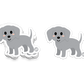 Boo Boo Buddies™ Weimaraner Dog Sticker – Cute Kawaii Vinyl Sticker, Waterproof Glossy 3″ Die‑Cut