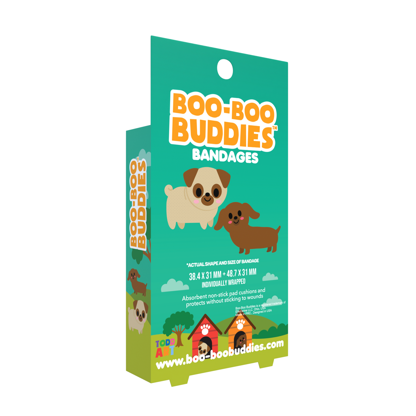 Wiener Dog & Pug Bandages for Kids – Waterproof, Latex-Free, 24 Count