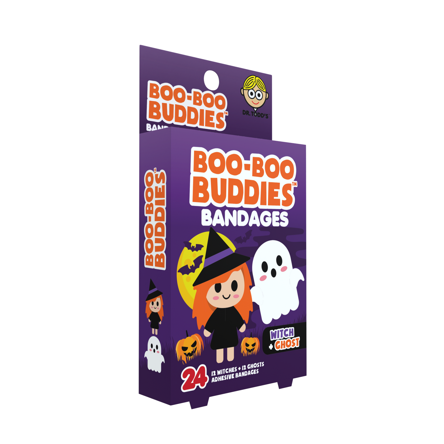 Witch & Ghost Bandages for Kids – Waterproof, Latex-Free, 24 Count | Dr. Todd’s Boo-Boo Buddies®
