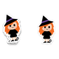 Boo Boo Buddies™ Witch Sticker – Cute Kawaii Vinyl Sticker, Waterproof Glossy 3″ Die‑Cut