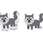 Boo Boo Buddies™ Wolf Sticker – Cute Kawaii Vinyl Sticker, Waterproof Glossy 3″ Die‑Cut