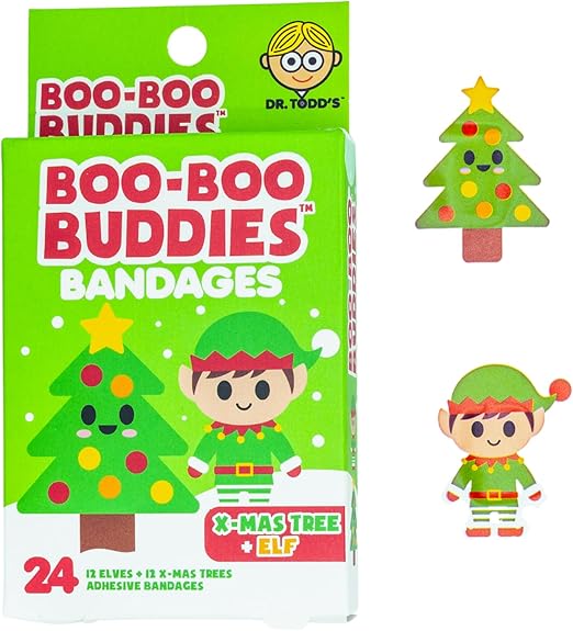 3-Pack Holiday Bandages Bundle – Gingerbread Man + Reindeer, Santa + Snowman, Christmas Tree + Elf (72 Ct Total) | Fun, Waterproof, Latex-Free First Aid for Kids