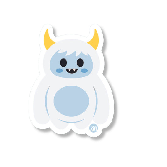 Boo Boo Buddies™ Yeti Sticker – Cute Kawaii Vinyl Sticker, Waterproof Glossy 3″ Die‑Cut