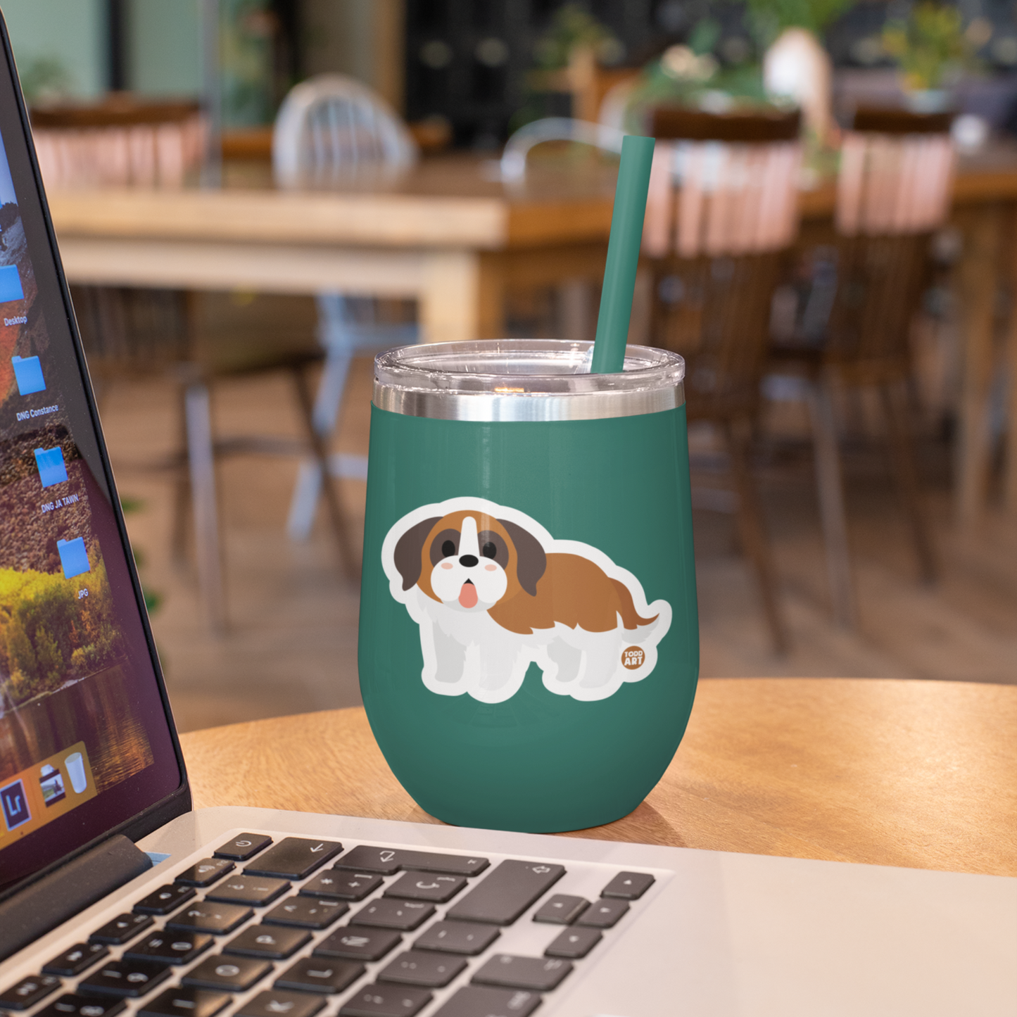 Boo Boo Buddies™ St Bernard Dog Sticker – Cute Kawaii Saint Bernard Vinyl Decal, Waterproof 3″ Die‑Cut