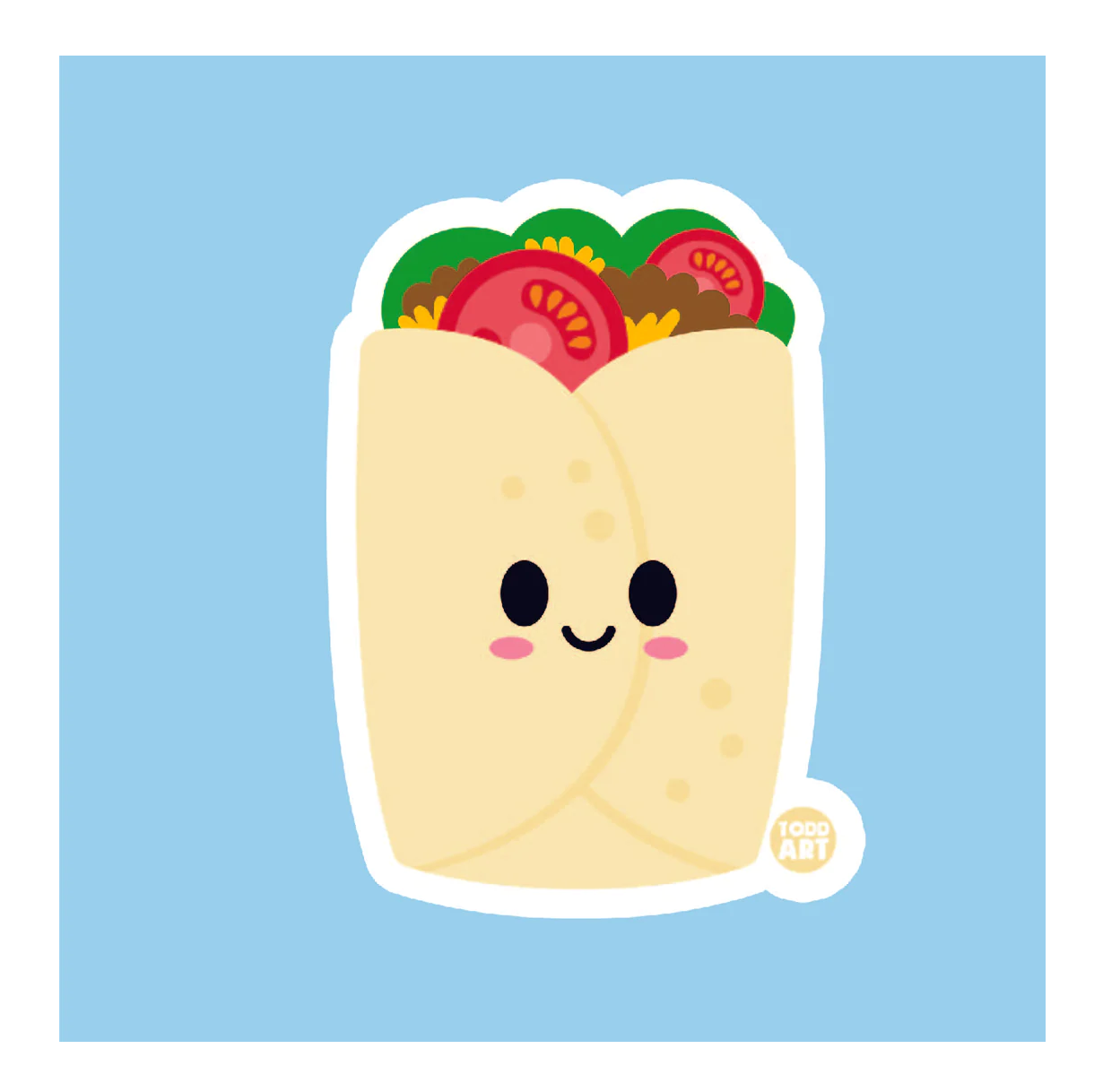 Burrito - 3" Art Sticker