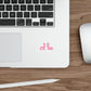 Funny Pink and White Earthworm Spaceworm Sticker