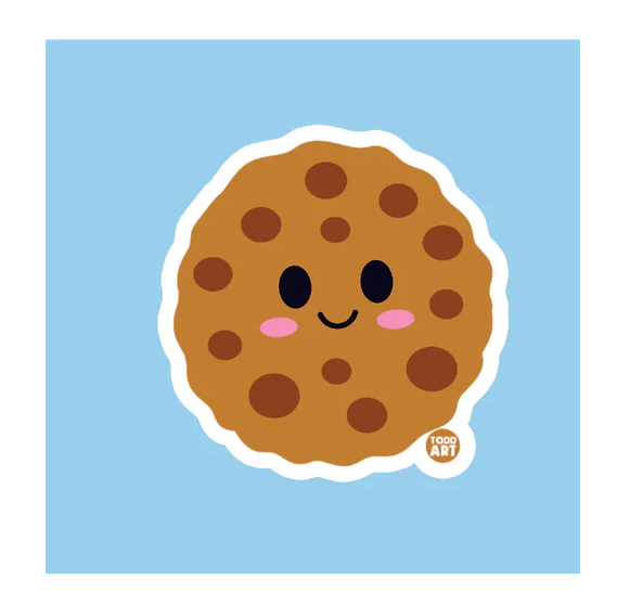 Chocolate Chip Cookie Vinyl Sticker