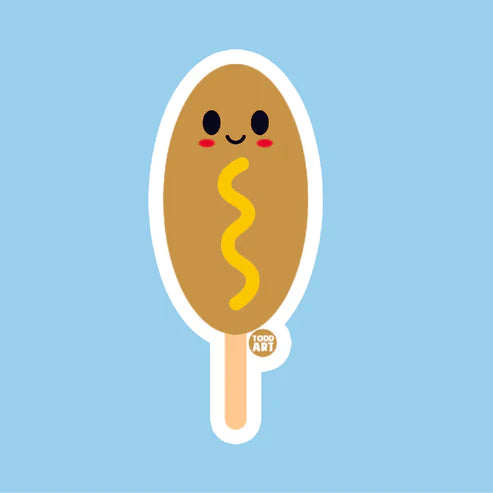 Corn Dog Vinyl Sticker