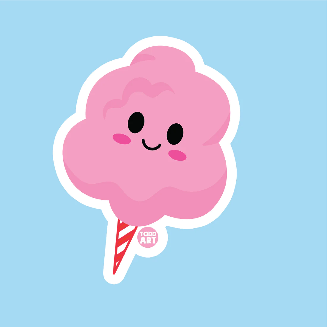 Cotton Candy Vinyl Sticker