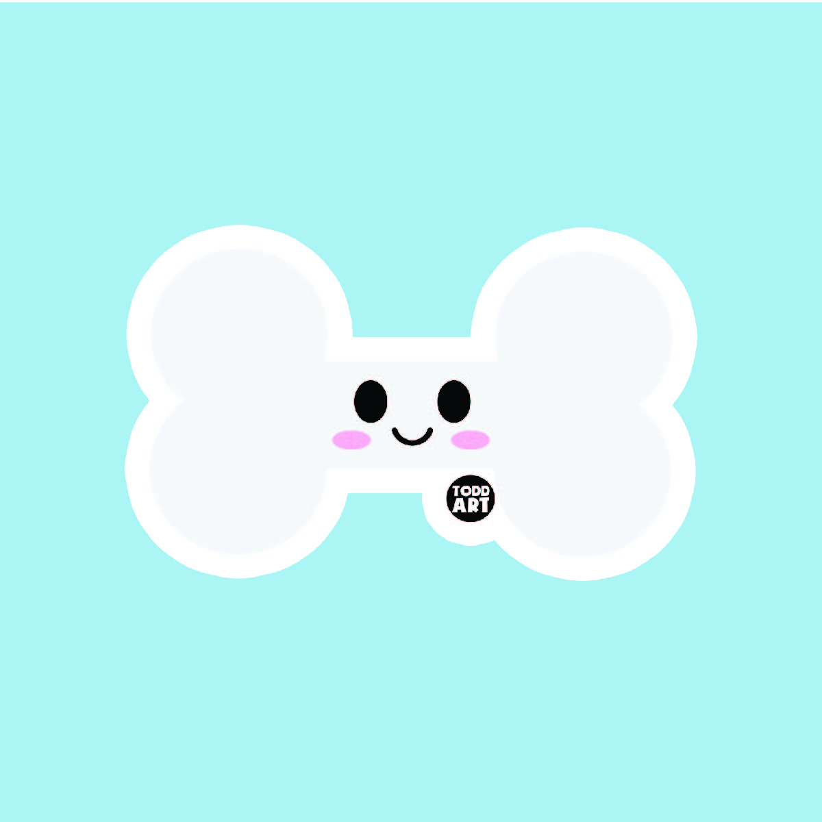 Dog Bone Vinyl Sticker