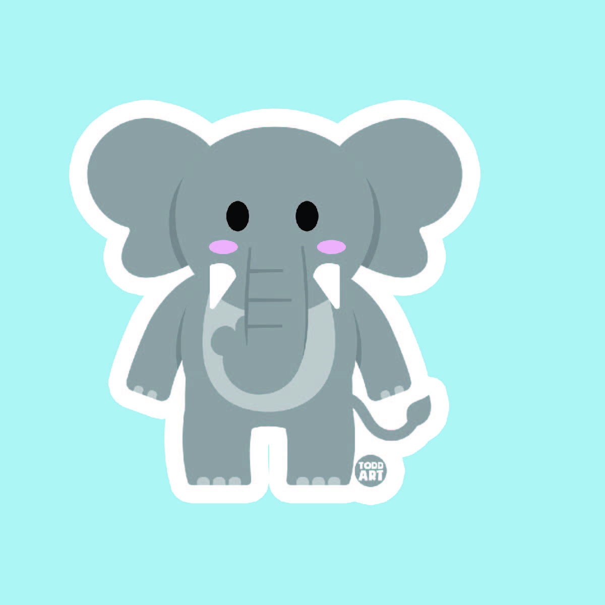 Elephant Vinyl Sticker