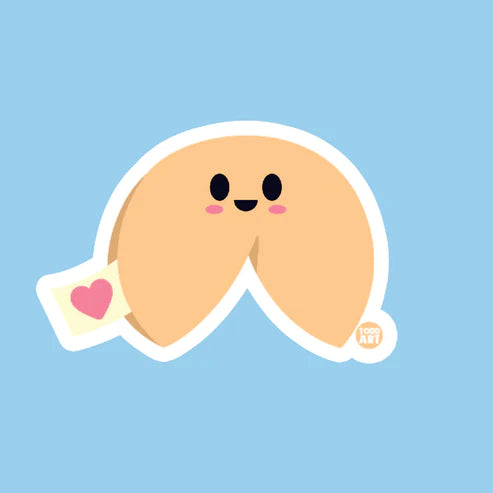 Fortune Cookie Vinyl Sticker