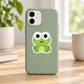 Frog sticker on a phone case