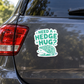 Need a Hedge Hug mint-green hedgehog sticker shown at about 5 inches on an SUV rear hatch.