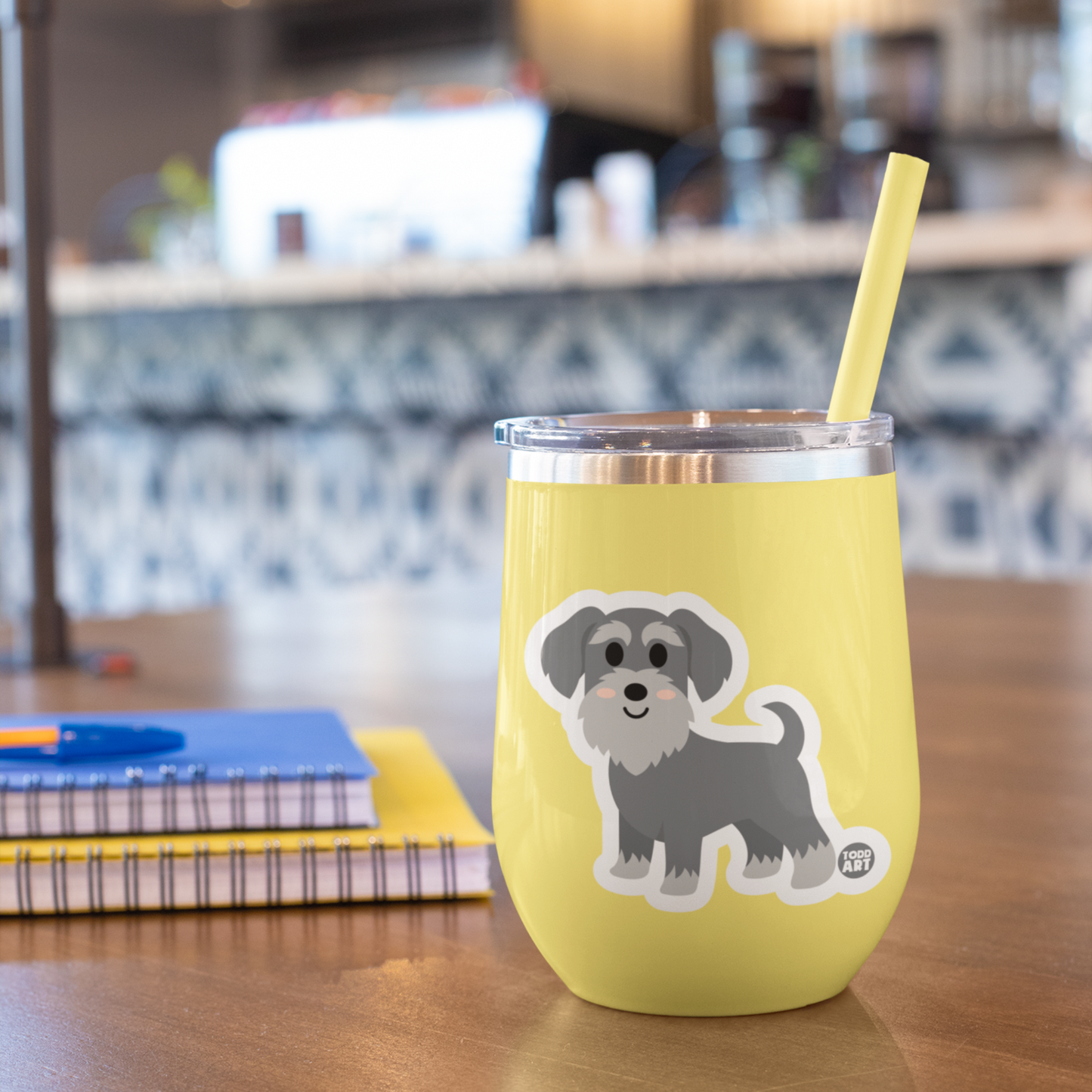 Boo Boo Buddies™ Schnauzer Dog Sticker – Cute Kawaii Schnauzer Vinyl Decal, Waterproof 3″ Die‑Cut