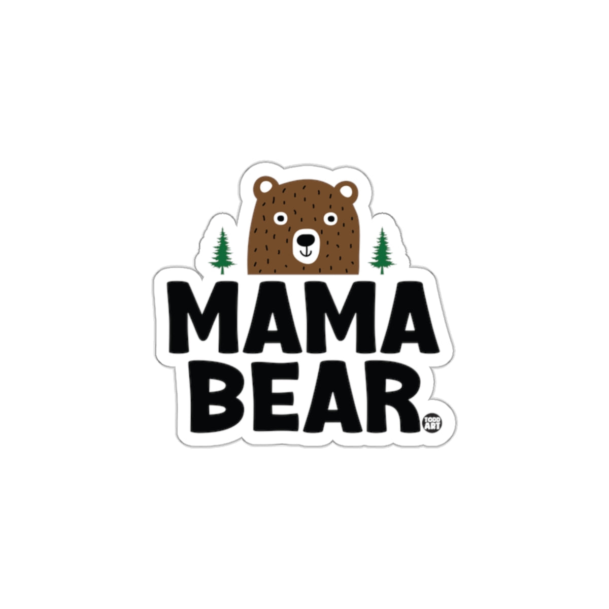 Adorable Mama Bear Cute Nature Sticker Product