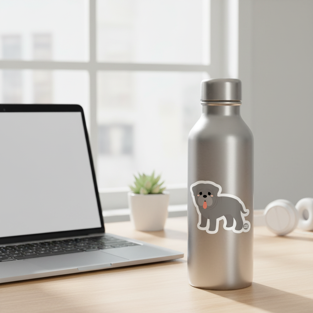 Mastiff Sticker Lifestyle Mockup