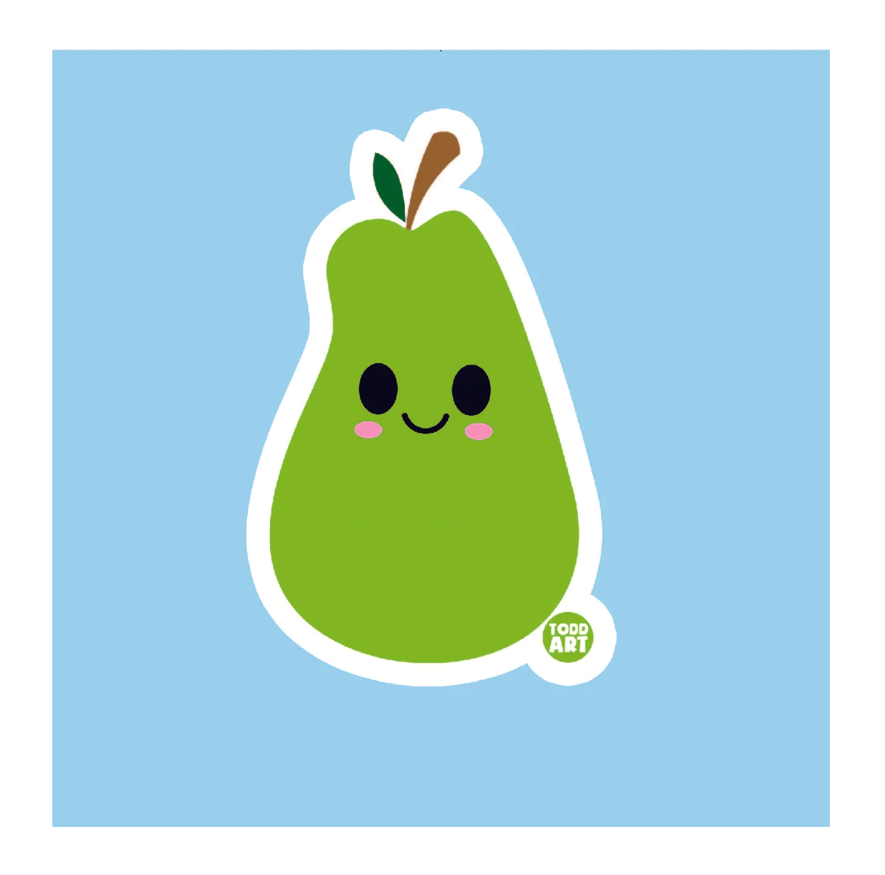 Pear Vinyl Sticker