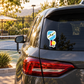 Pickleball sticker on the rear window of an SUV