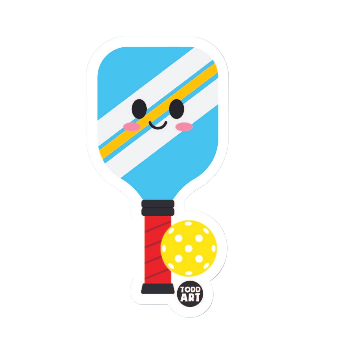 Pickleball - 3" Art Sticker