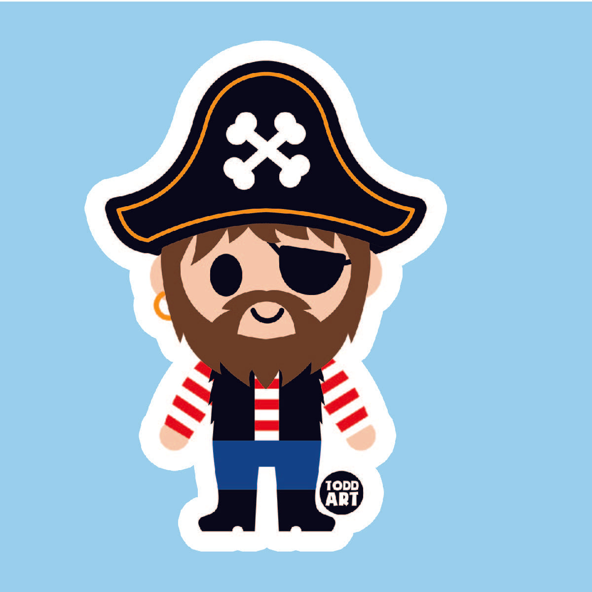 Pirate - 3" Art Sticker