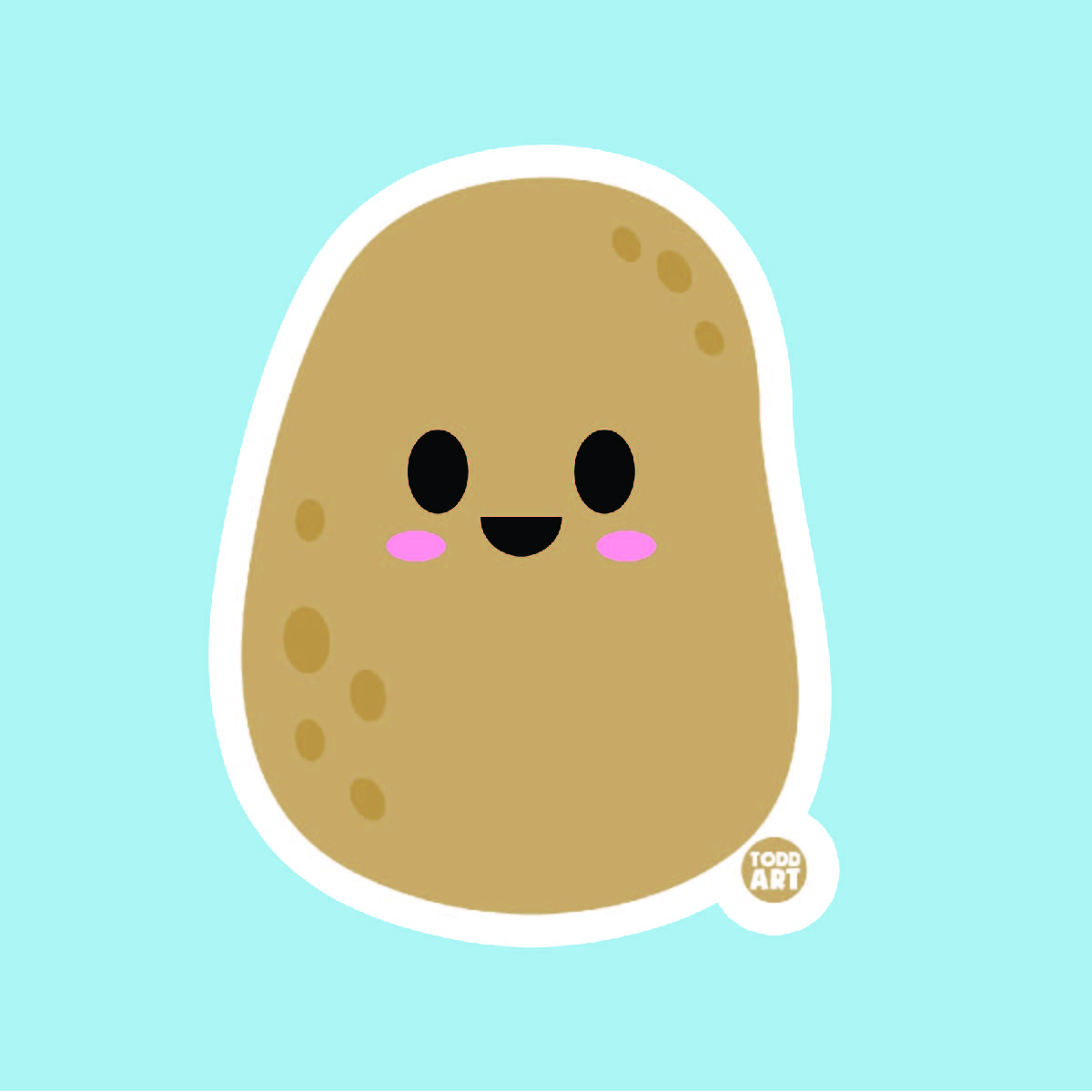 Potato - 3" Art Sticker