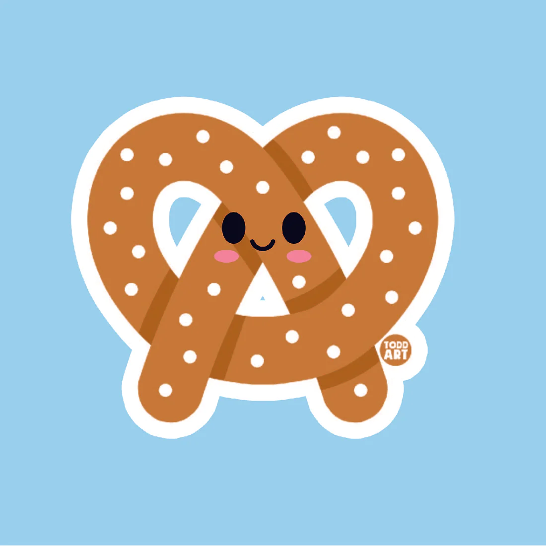 Pretzel Vinyl Sticker