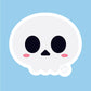 Boo Boo Buddies™ Skull Sticker – Cute Kawaii Vinyl 3″ Die‑Cut, Waterproof & Glossy