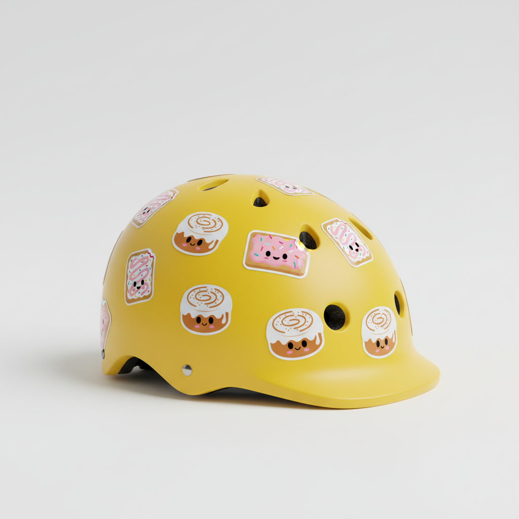 Stickers on Bike Helmet