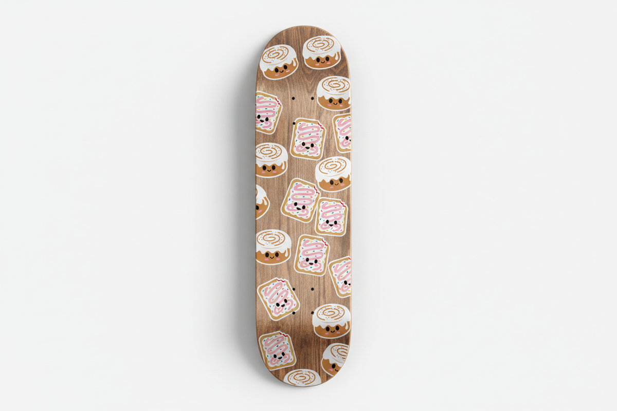Stickers on Skateboard